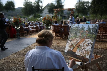Live painting at a private venue in murrieta.